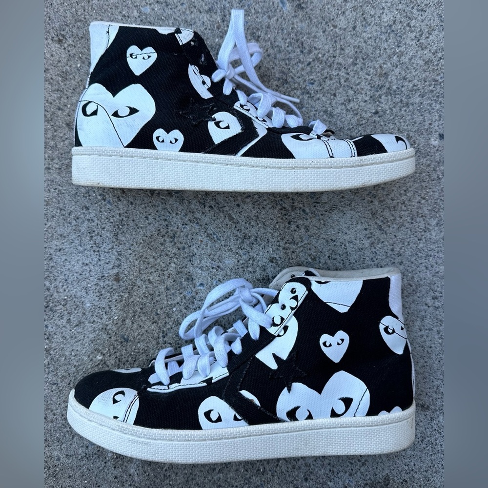 Converse Comme Des Garcons Hi Pro Heart Sneakers women’s 9.5 men’s 8